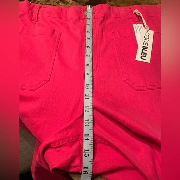 Code Bleu NWT Pink Flare & Wide Leg Crop Jeans Raspberry Sorbet Color. Size 20W - Picture 9 of 11